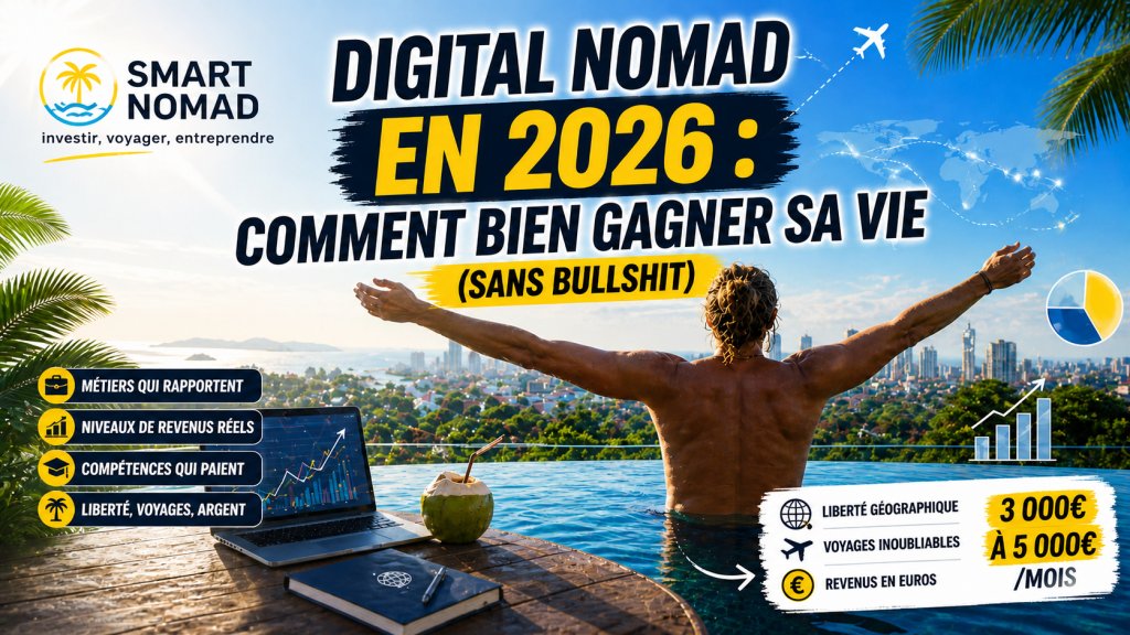 Digital nomad en 2026 comment bien gagner sa vie (sans bullshit) Smart Nomad