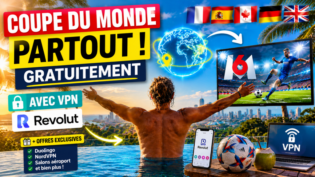 Regarder la Coupe du Monde en Français Partout dans le Monde (VPN Gratuit avec Revolut Premium)